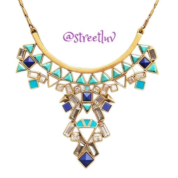 stella & dot ~ mosaic stone tile necklace retired ~ matching items separate - Picture 1 of 8